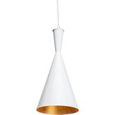 Lue Pendant Lamp in White w/ Gold Textured Interior